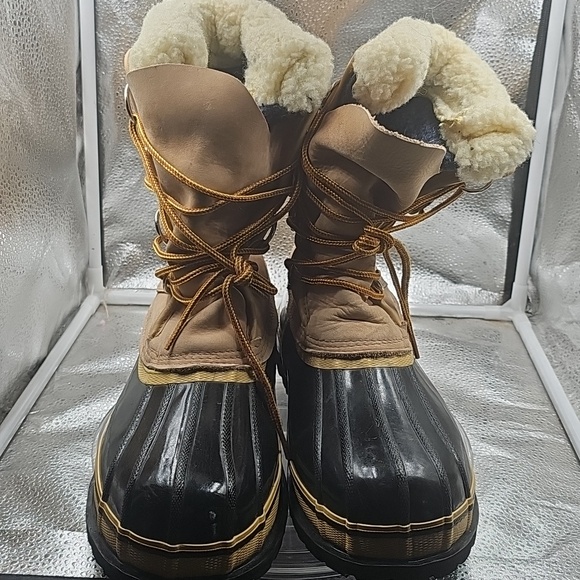 L Cajun Black And Brown Duck Boots For Men Sz 10 main image 8